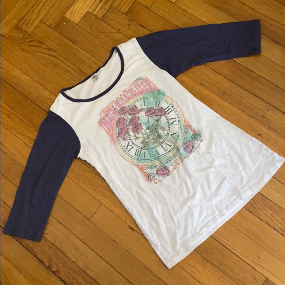 Corner Shop 3/4 sleeve clock/rose shirt